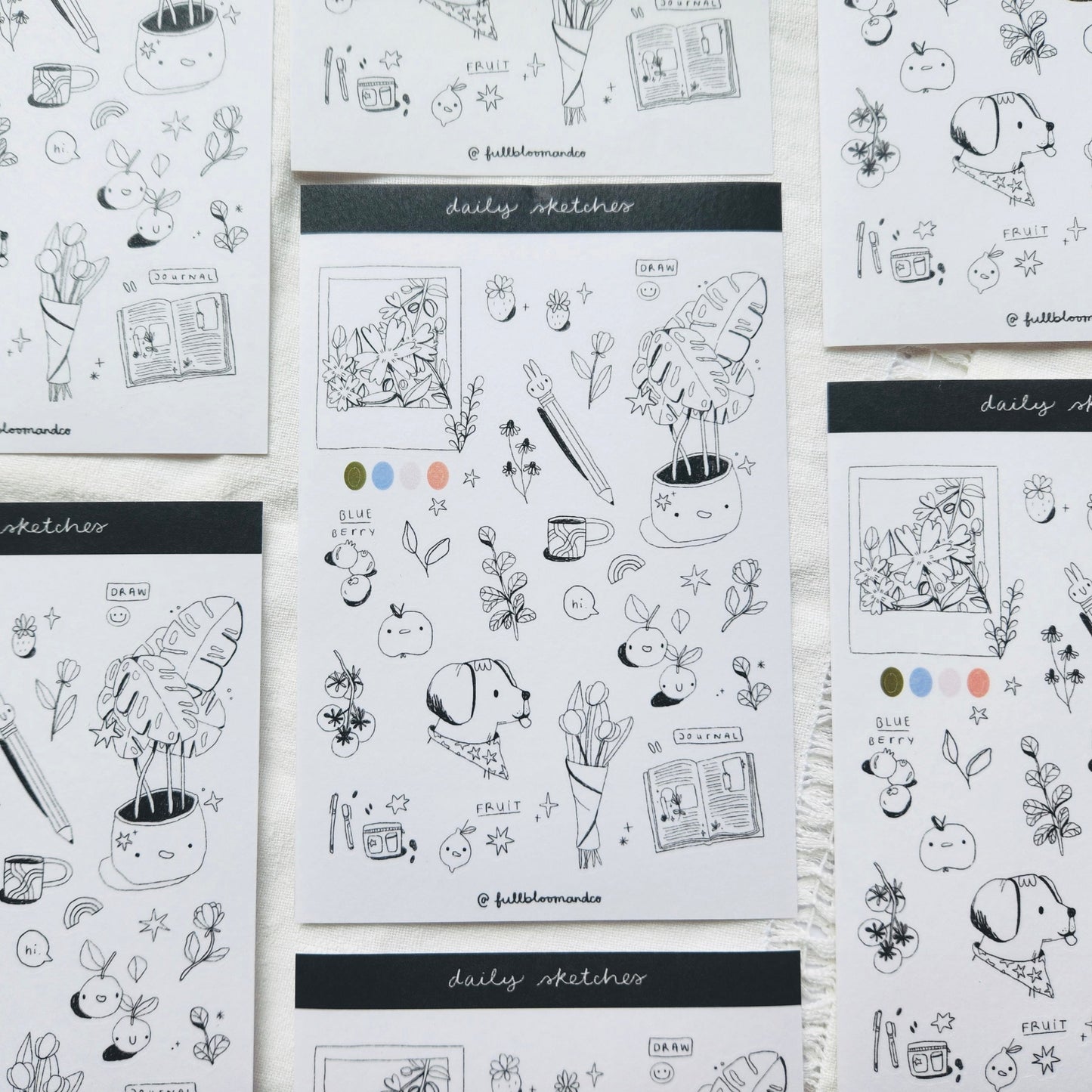 A Day At Home Coloring Sticker Sheet - Clear Stickers