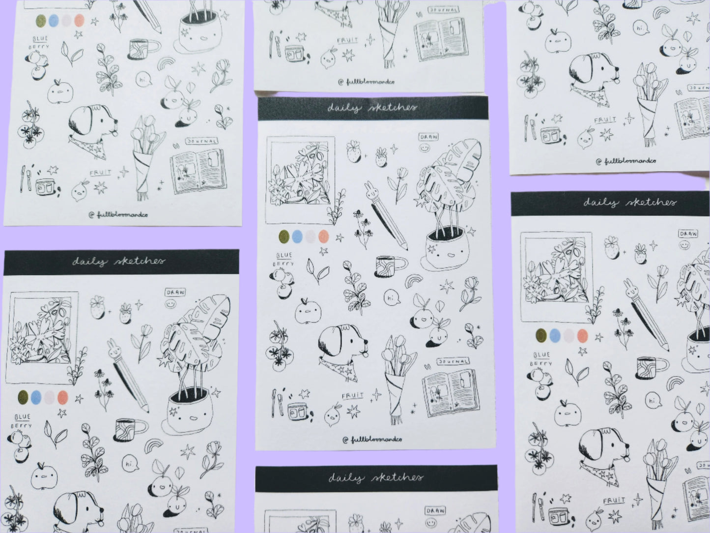 A Day At Home Coloring Sticker Sheet - Clear Stickers