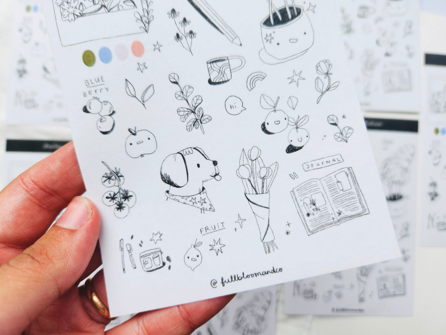 A Day At Home Coloring Sticker Sheet - Clear Stickers