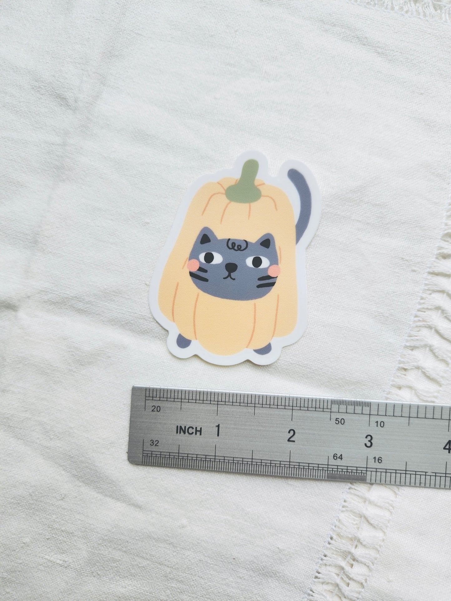 Pumpkin Cat Vinyl Sticker