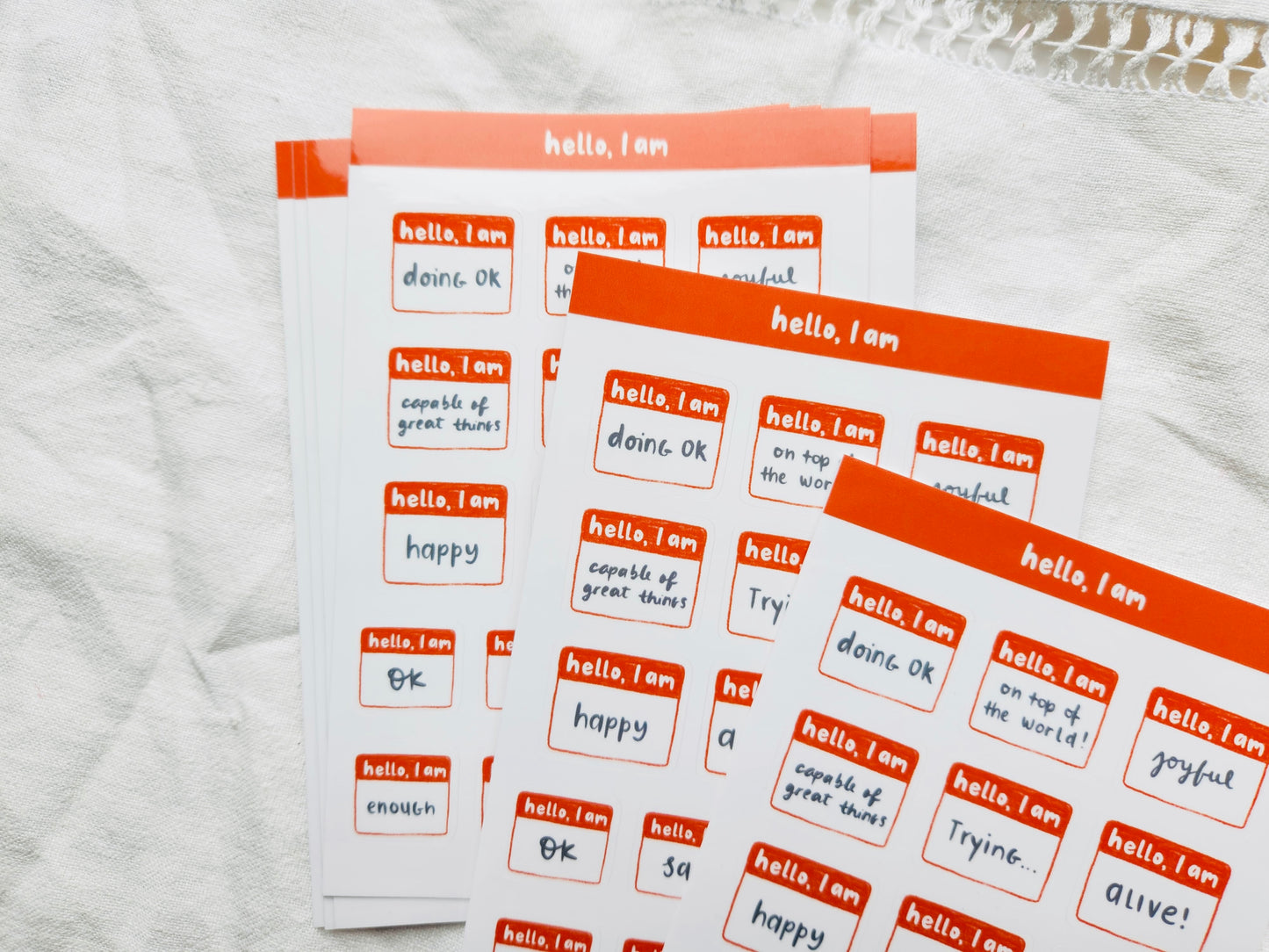 Hello, I Am Sticker Sheet