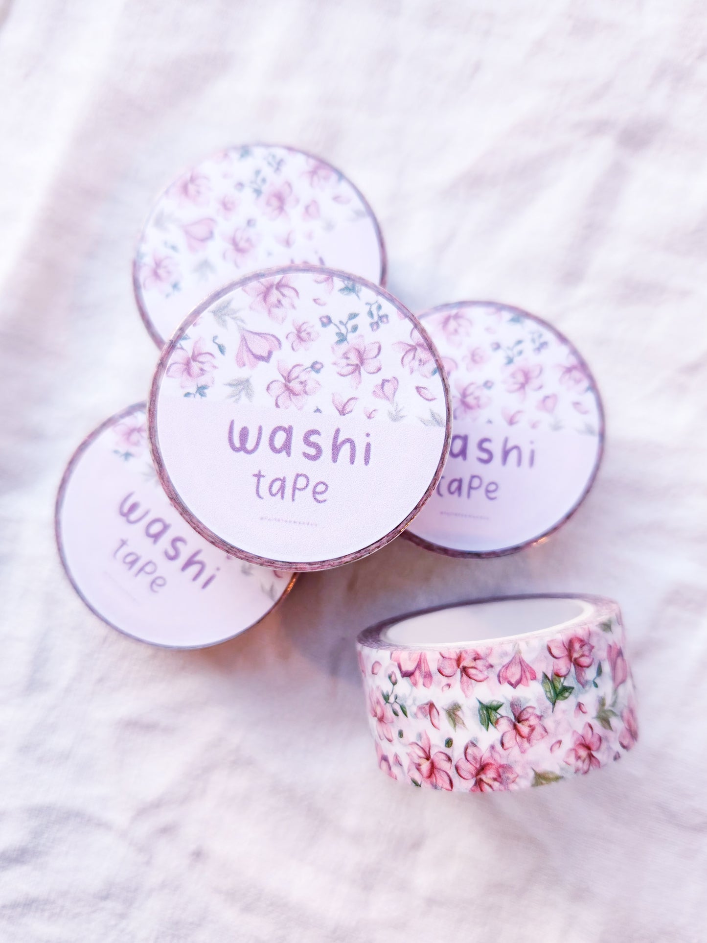 Blossoming Magnolias Pattern Washi Tape