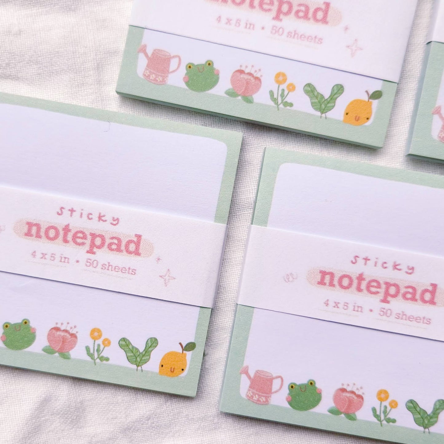 Frog and Lemon Friends Sticky Notepad