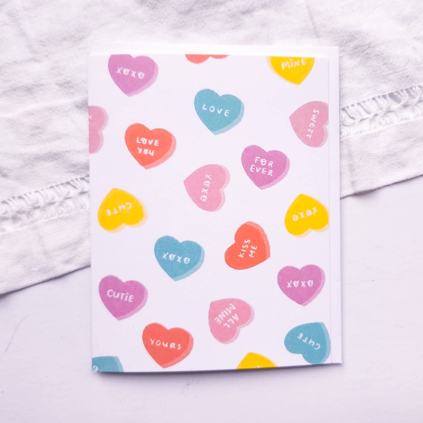 Valentine's Day Greeting Card - Candy Hearts