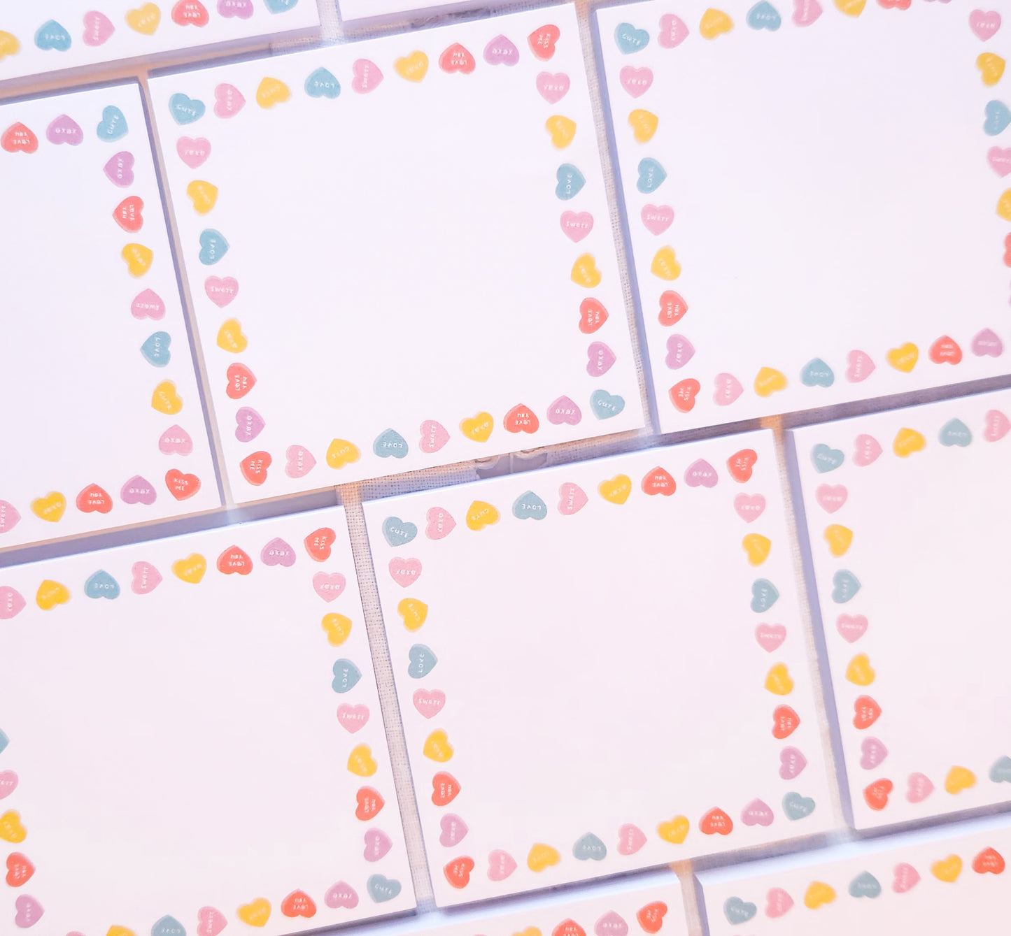 Candy Hearts Valentine's Day Memo Pad