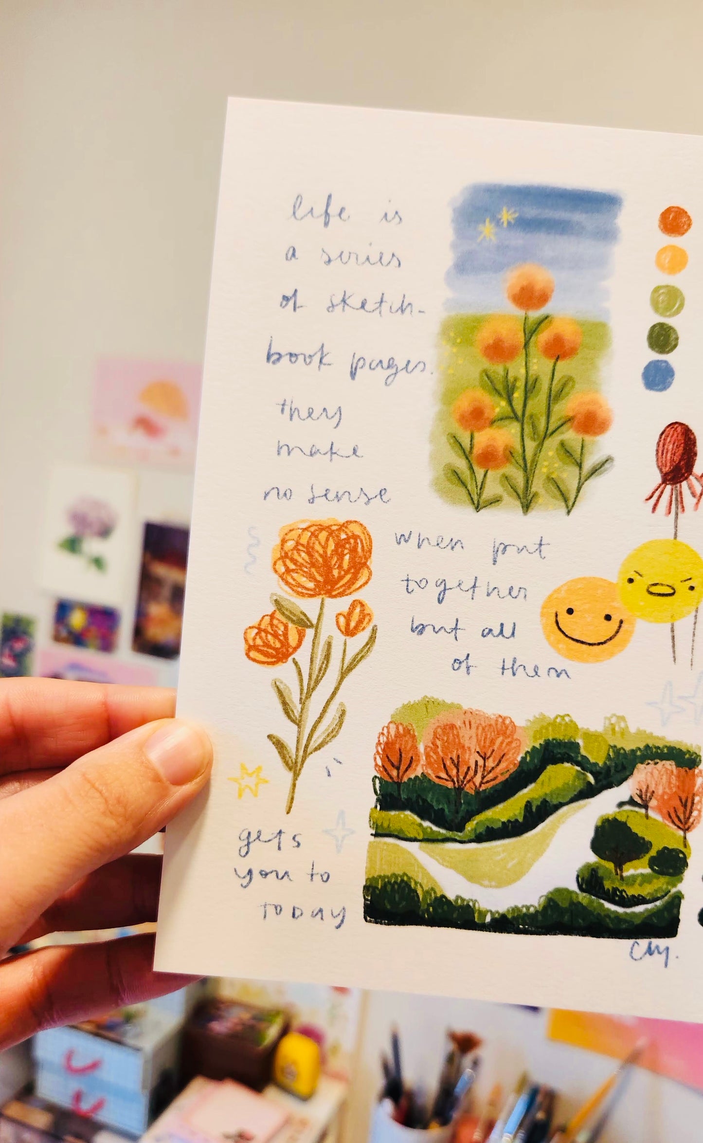 Life Is Like A Sketchbook Art Print