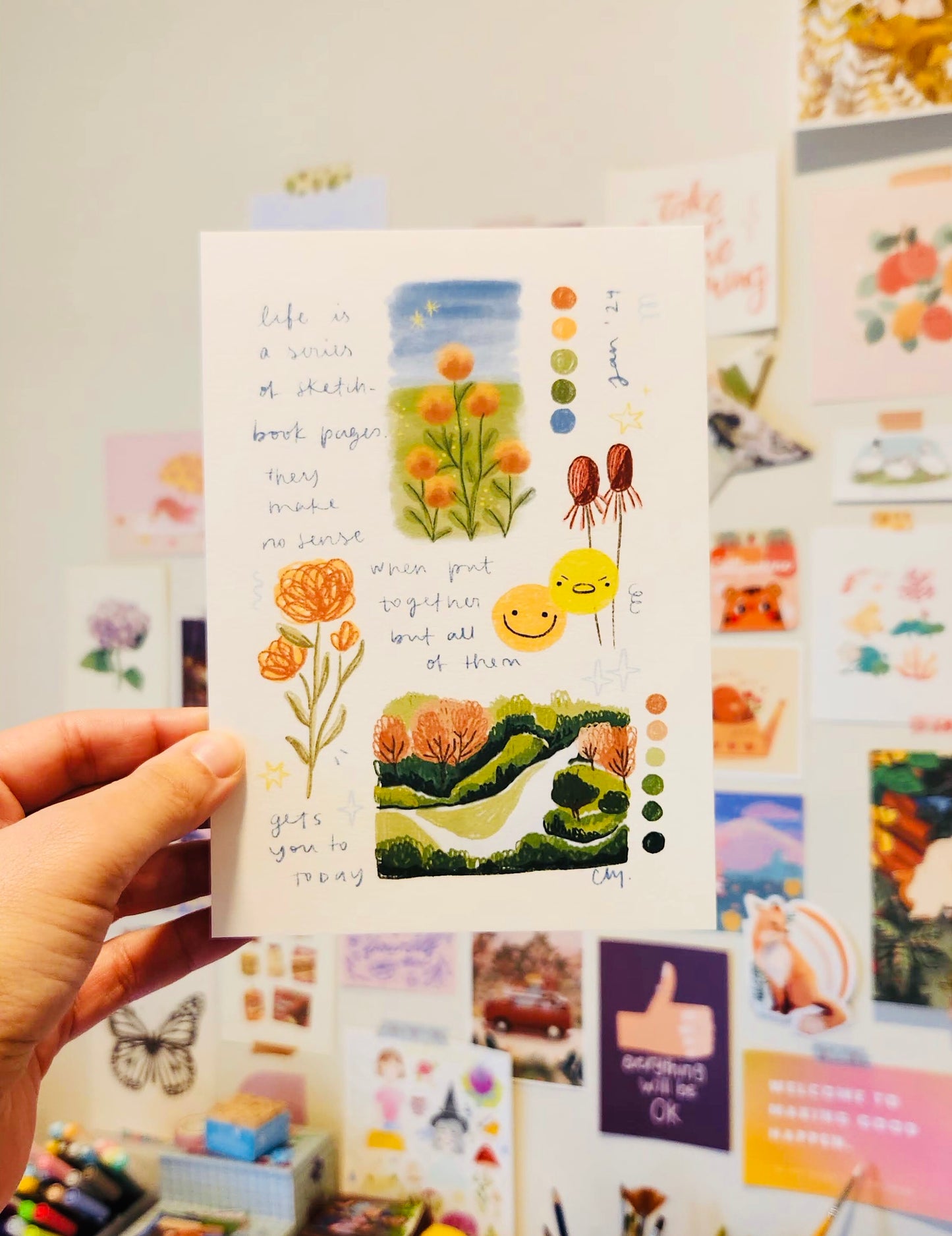 Life Is Like A Sketchbook Art Print