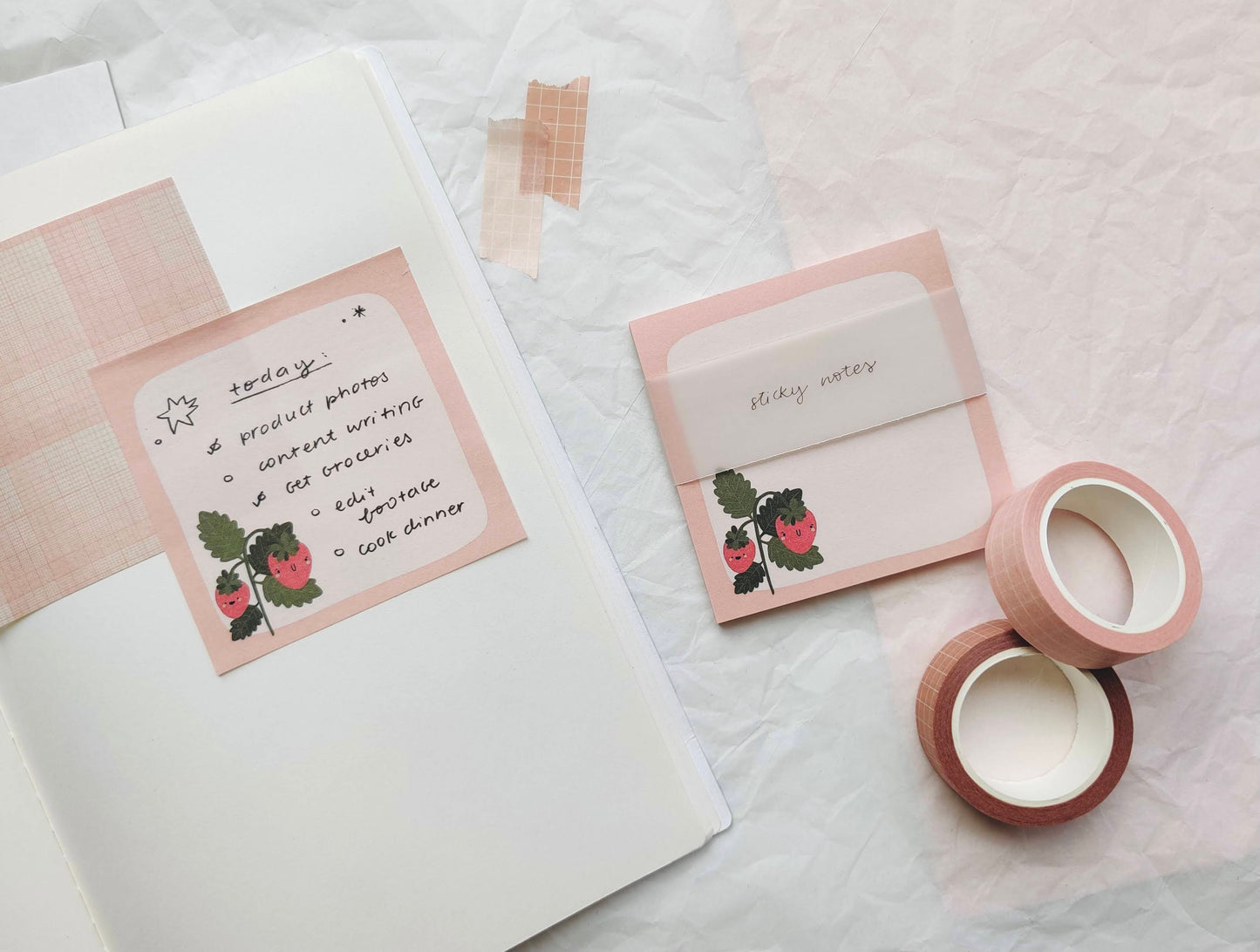 Strawberry Friends Sticky Notepad