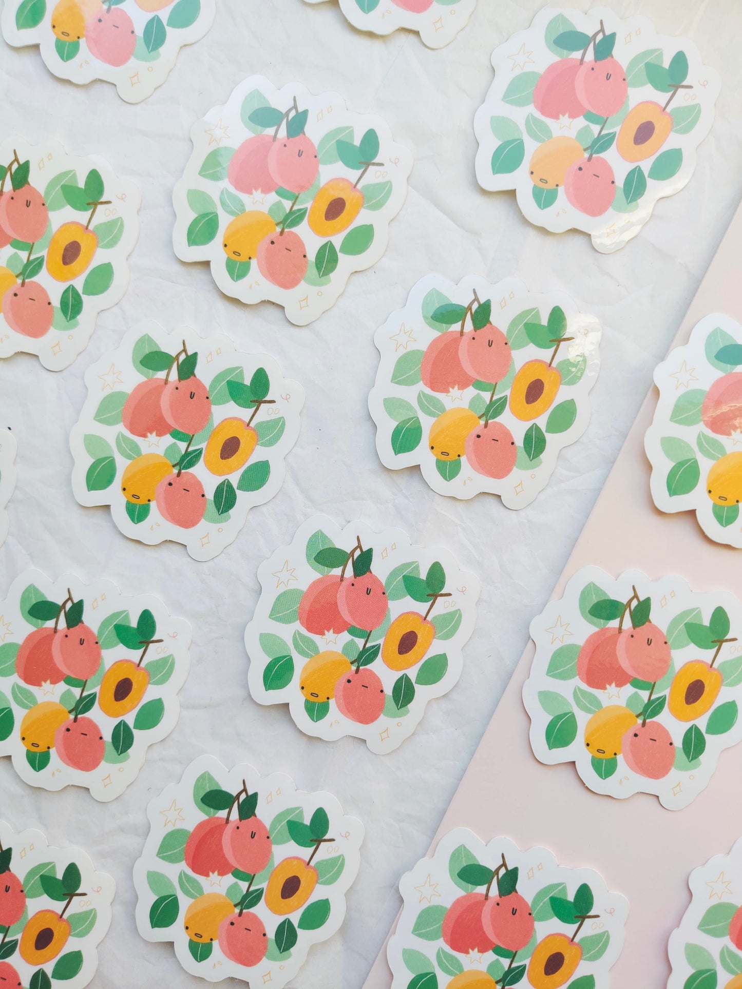 Peach Friends Vinyl Sticker