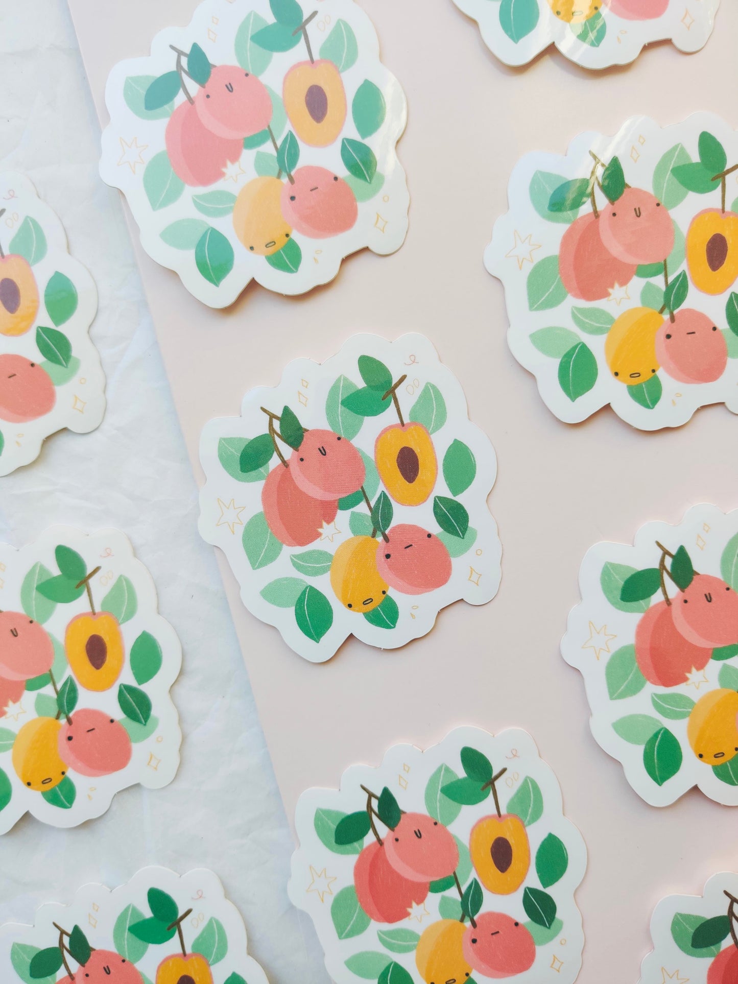 Peach Friends Vinyl Sticker
