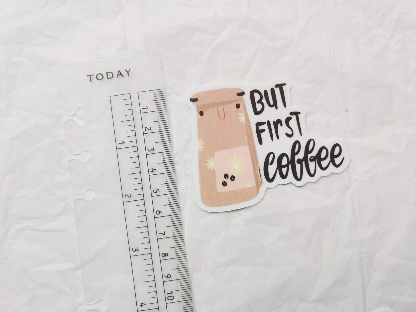 But First, Coffee Vinyl Sticker for Coffee Lovers