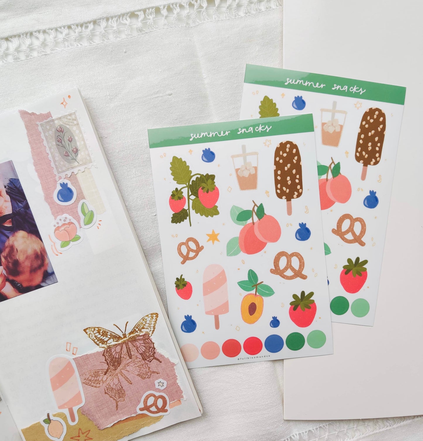 Summer Snacks Sticker Sheet