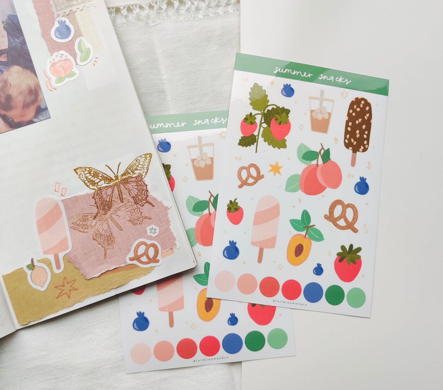 Summer Snacks Sticker Sheet