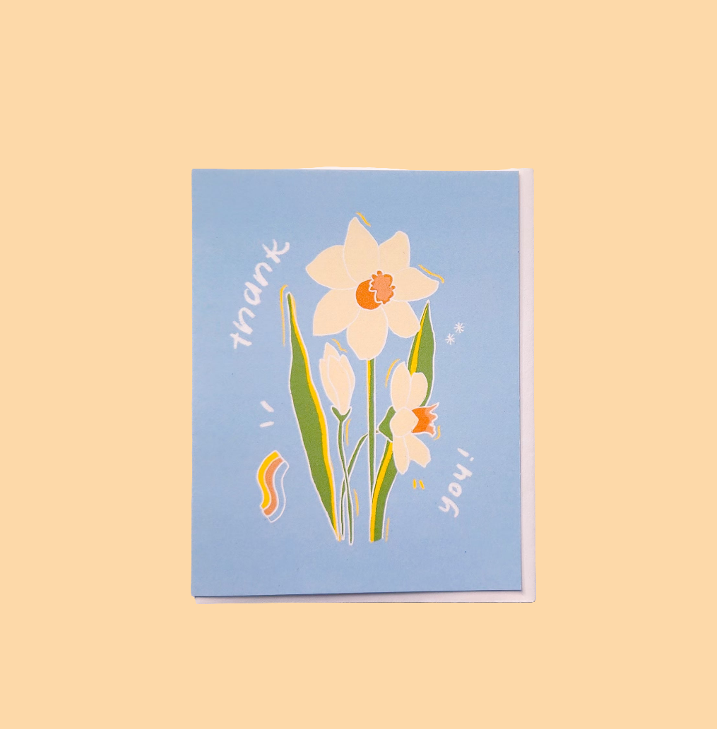Thank You Greeting Card - Daffodil