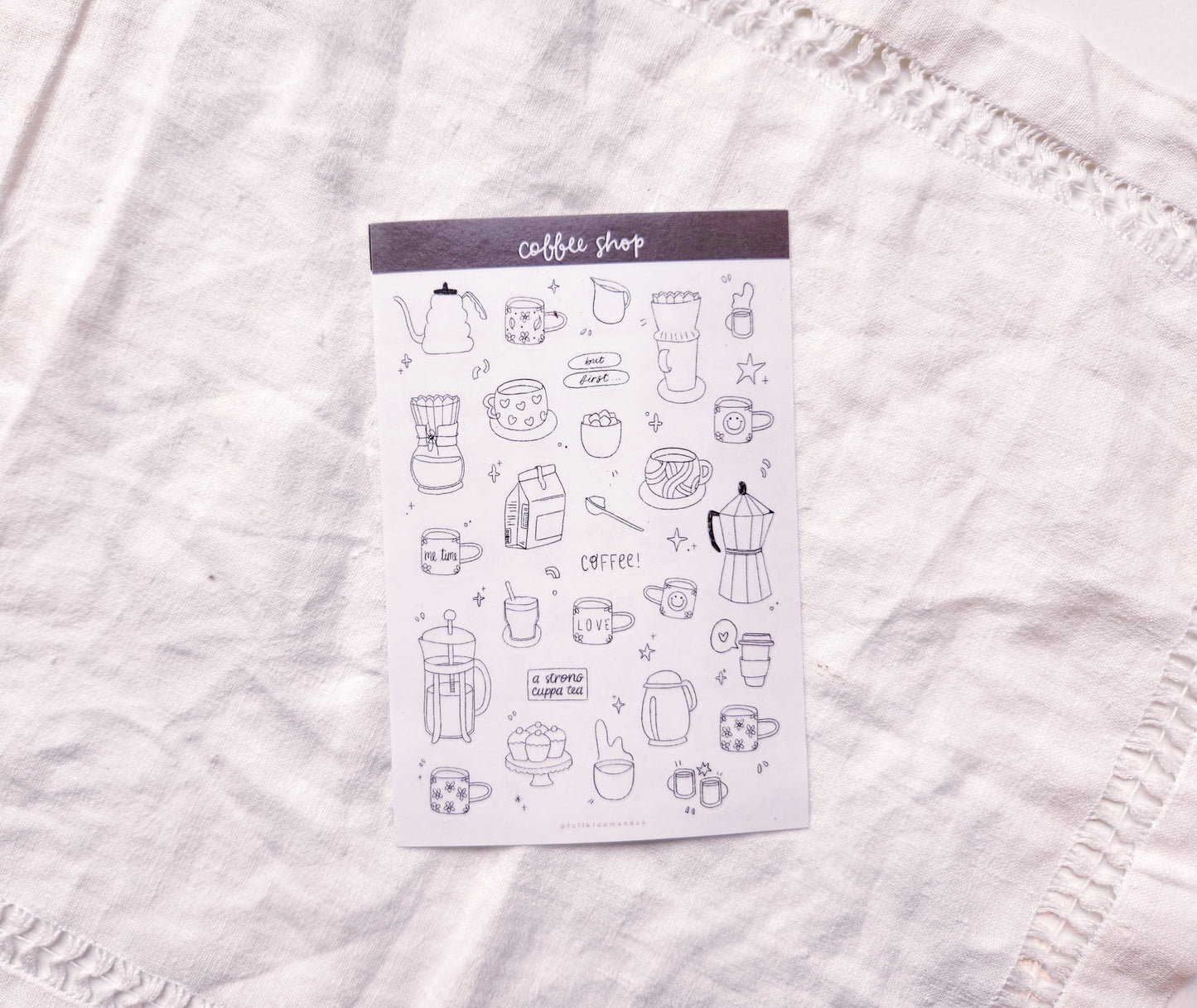 Coffee Shop Sticker Sheet - Transparent