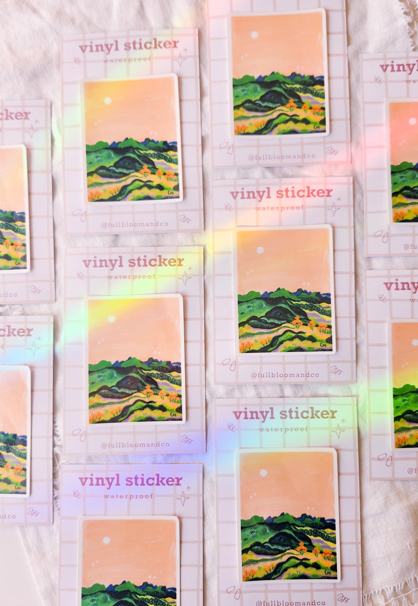 Moonrise Painting Vinyl Sticker - Sketchbook Edition