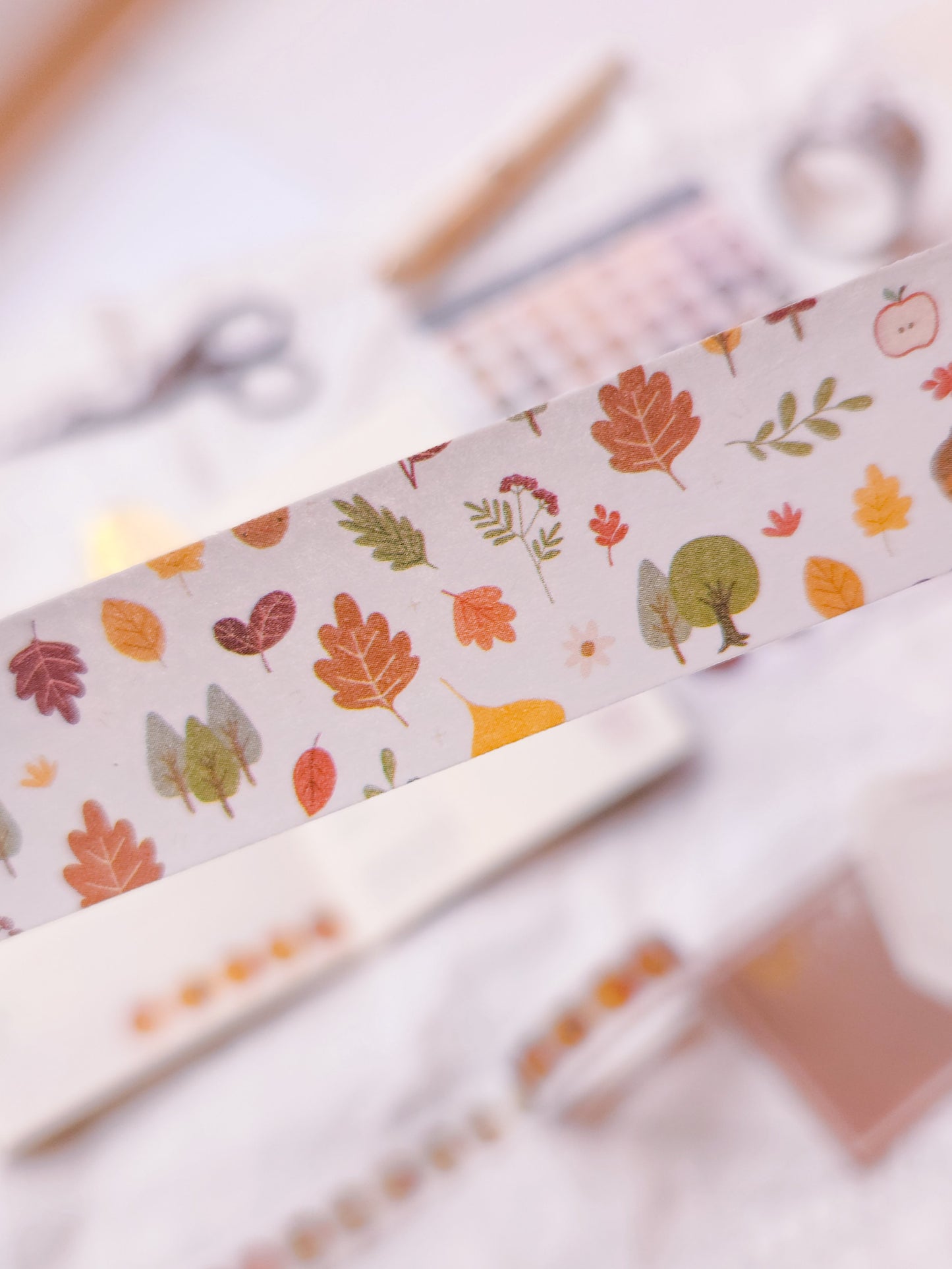 Fall Leaves Pattern Washi Tape