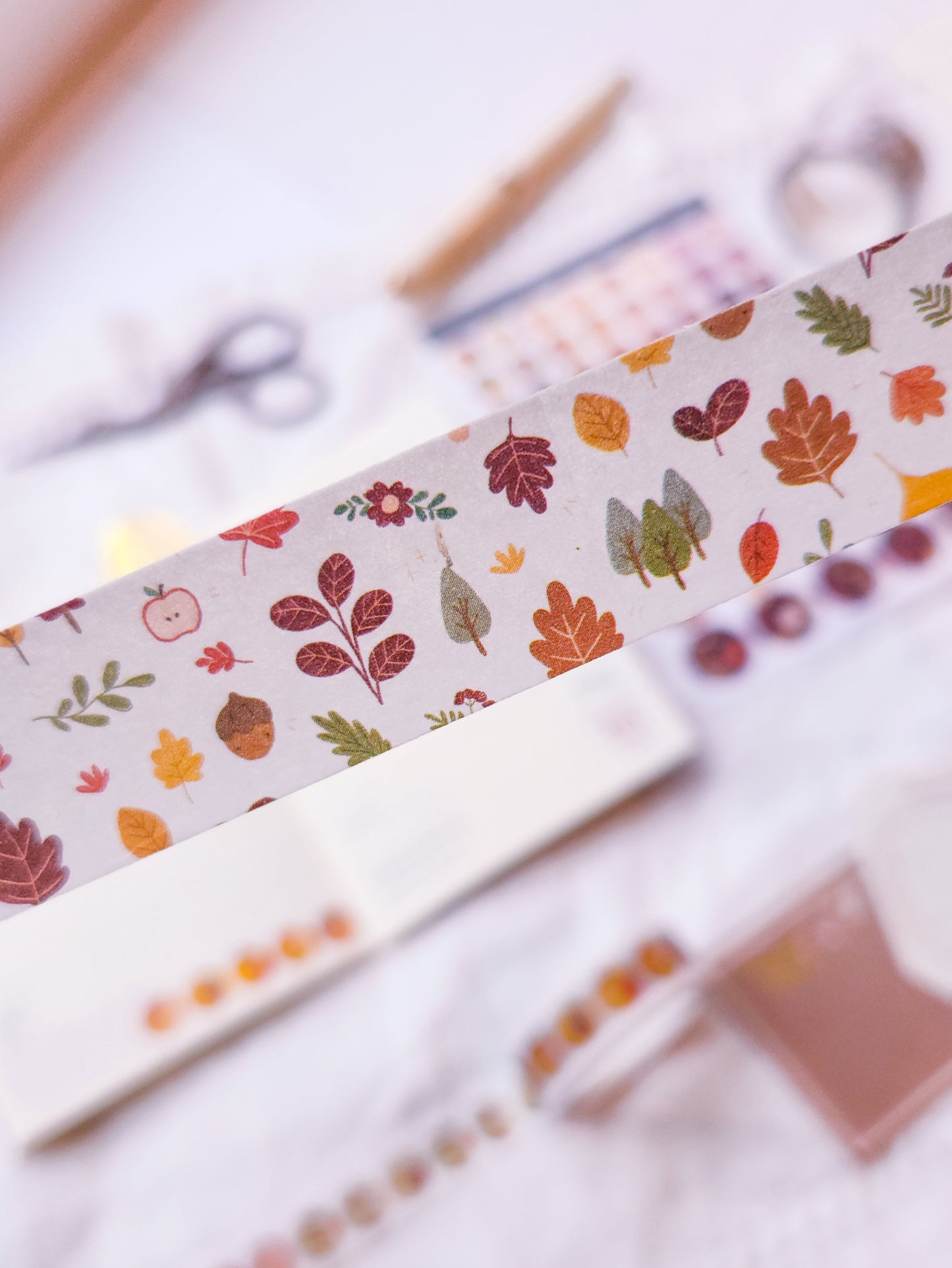 Fall Leaves Pattern Washi Tape