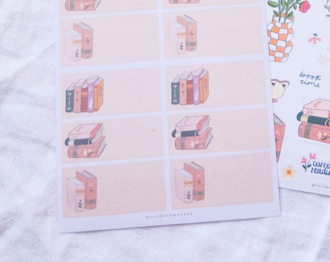 Currently Reading Sticker Sheet - Transparent