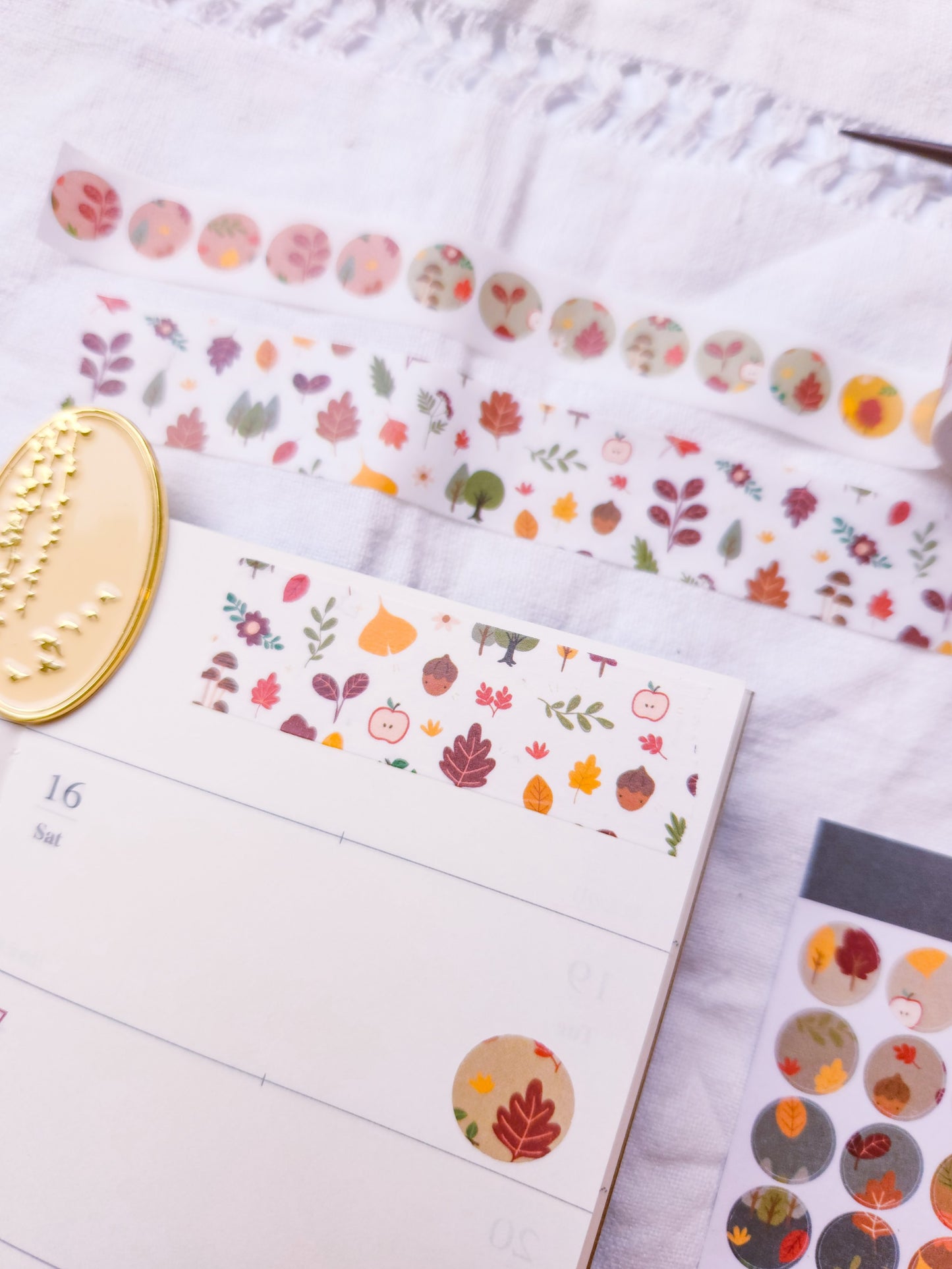 Fall Leaves Pattern Washi Tape