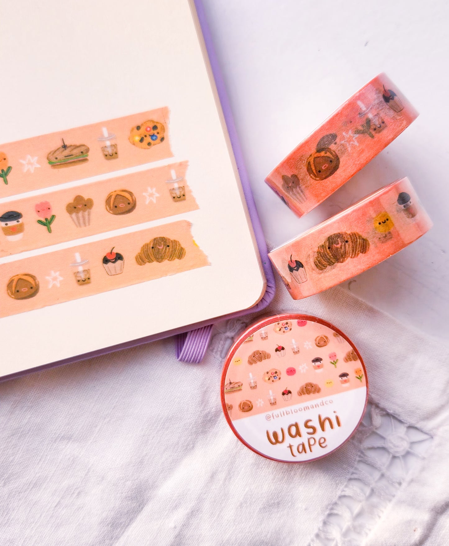 French Bakery Washi Tape - Pastries and Bread