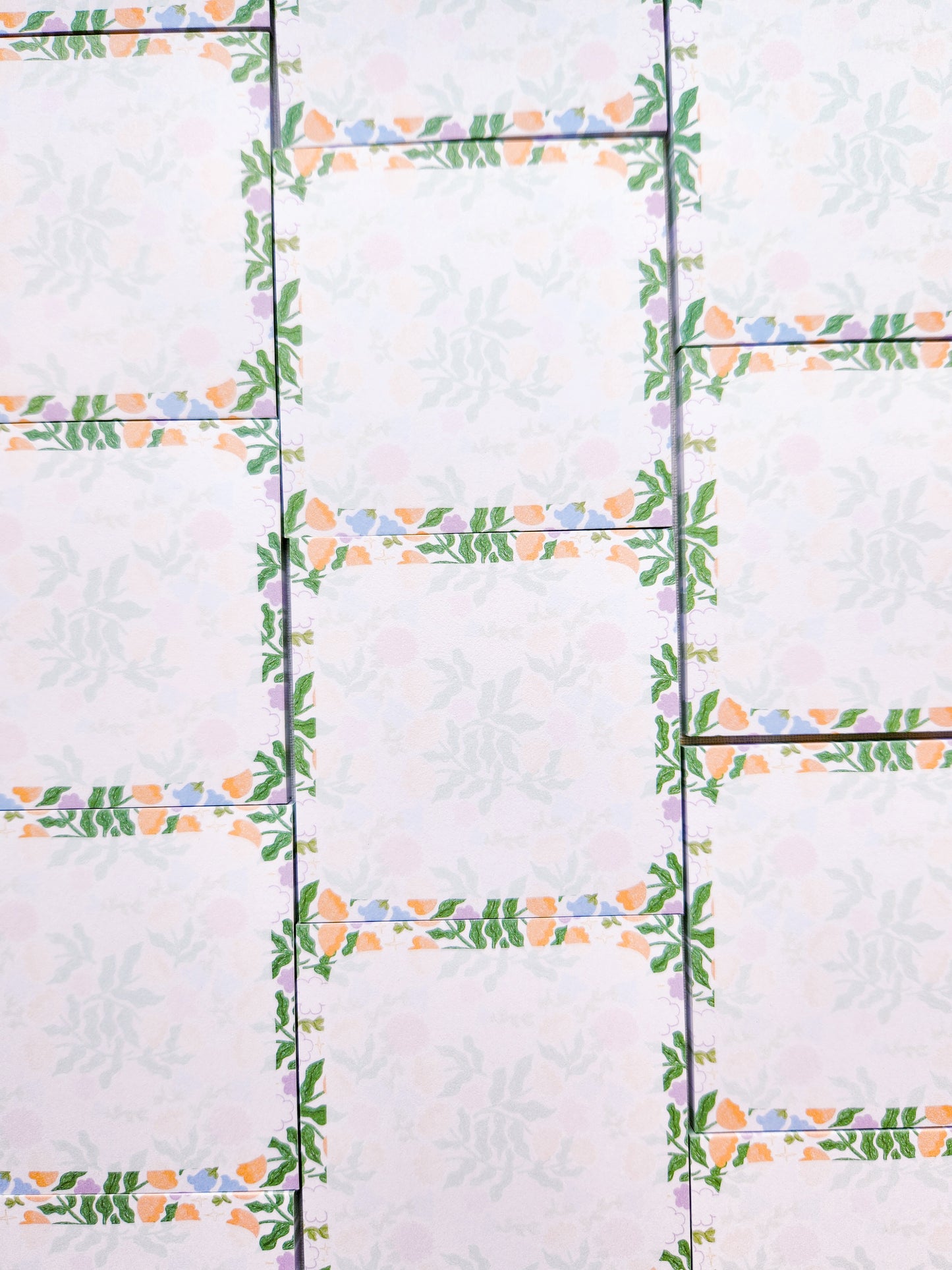 Spring Flowers Memo Pad - Blank