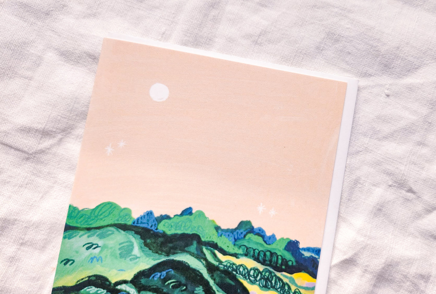 Just Because Greeting Card - Landscape Gouache Painting