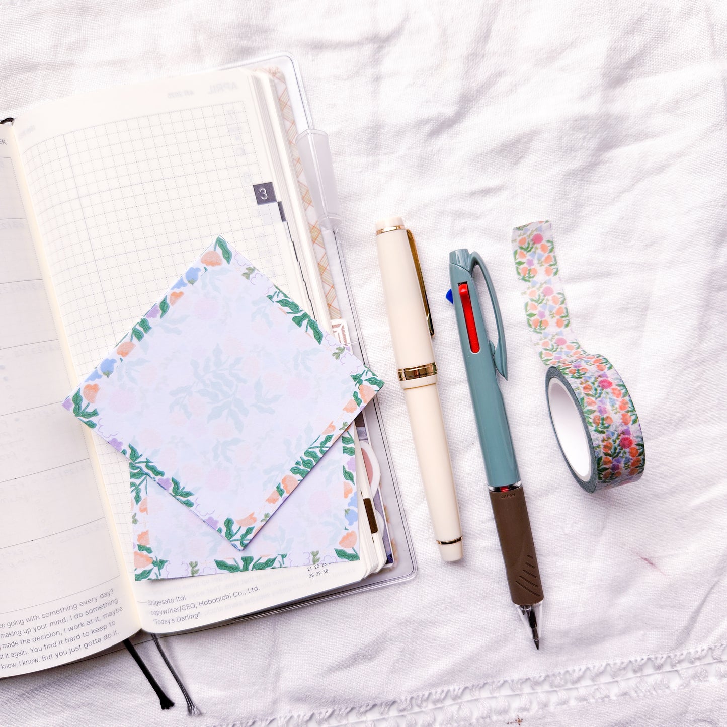 Spring Flowers Memo Pad - Blank