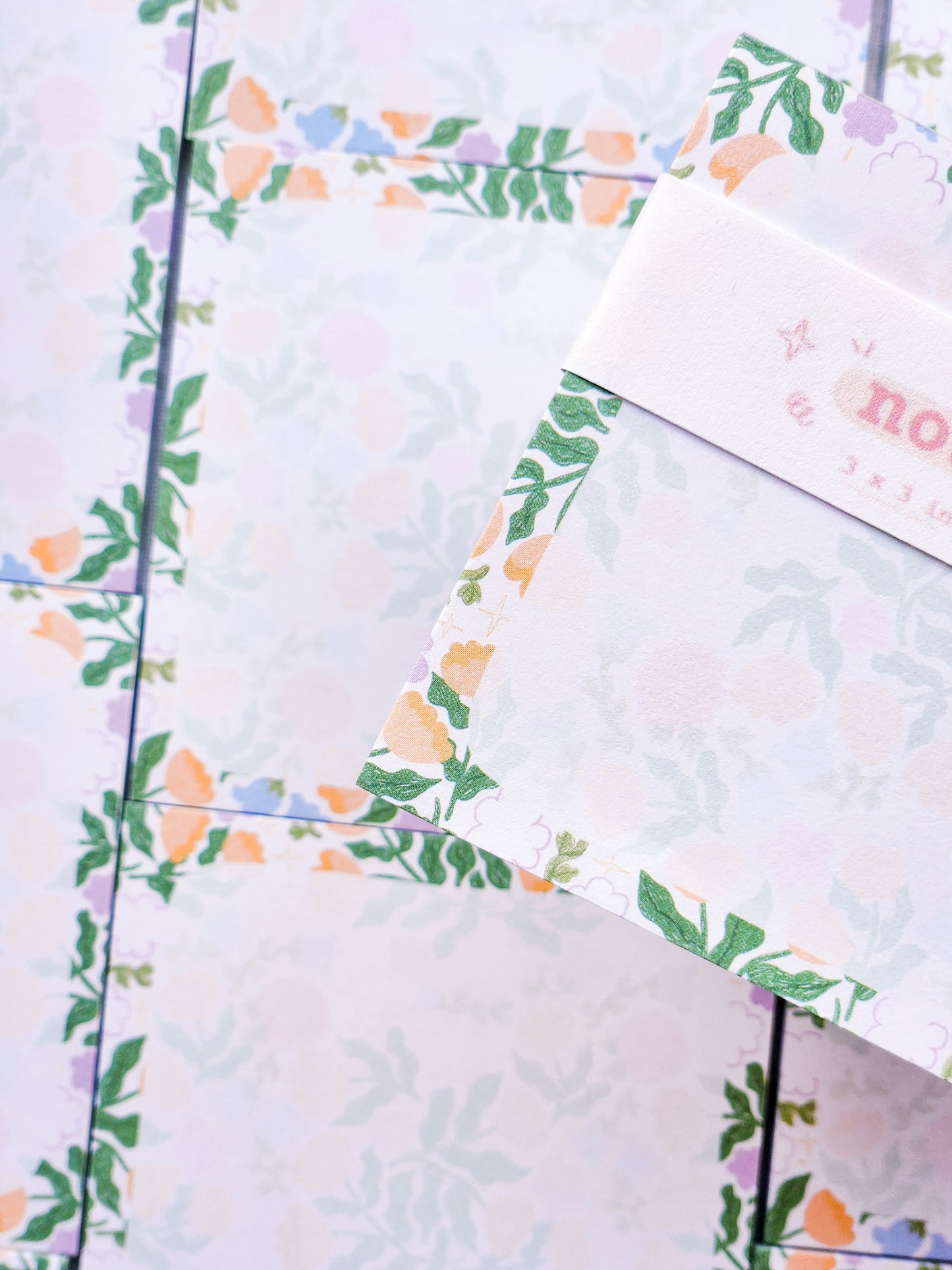 Spring Flowers Memo Pad - Blank