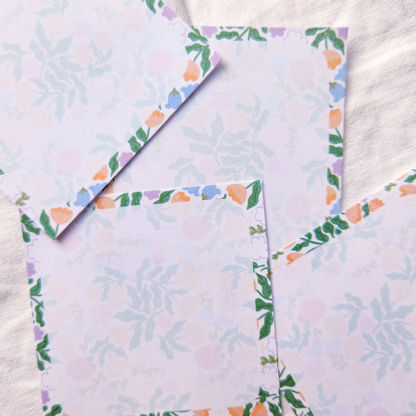 Spring Flowers Memo Pad - Blank