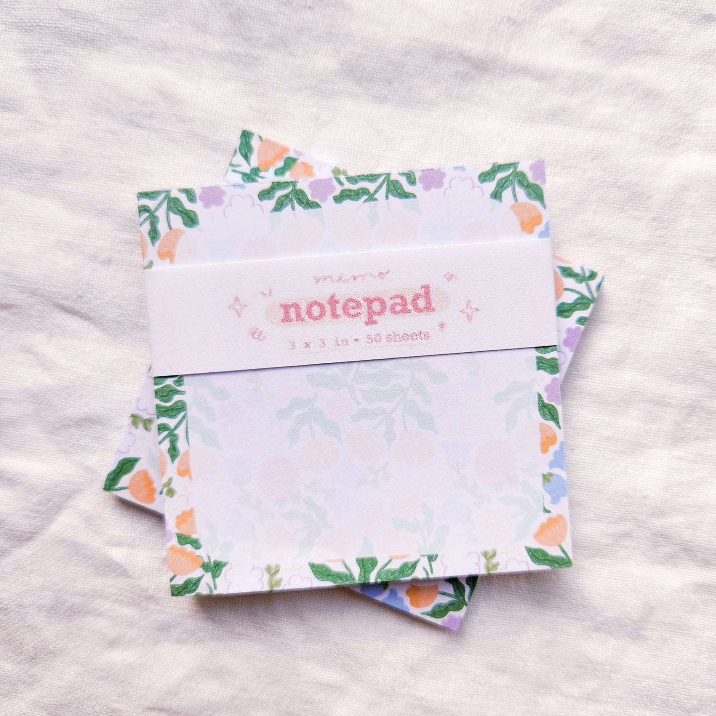 Spring Flowers Memo Pad - Blank