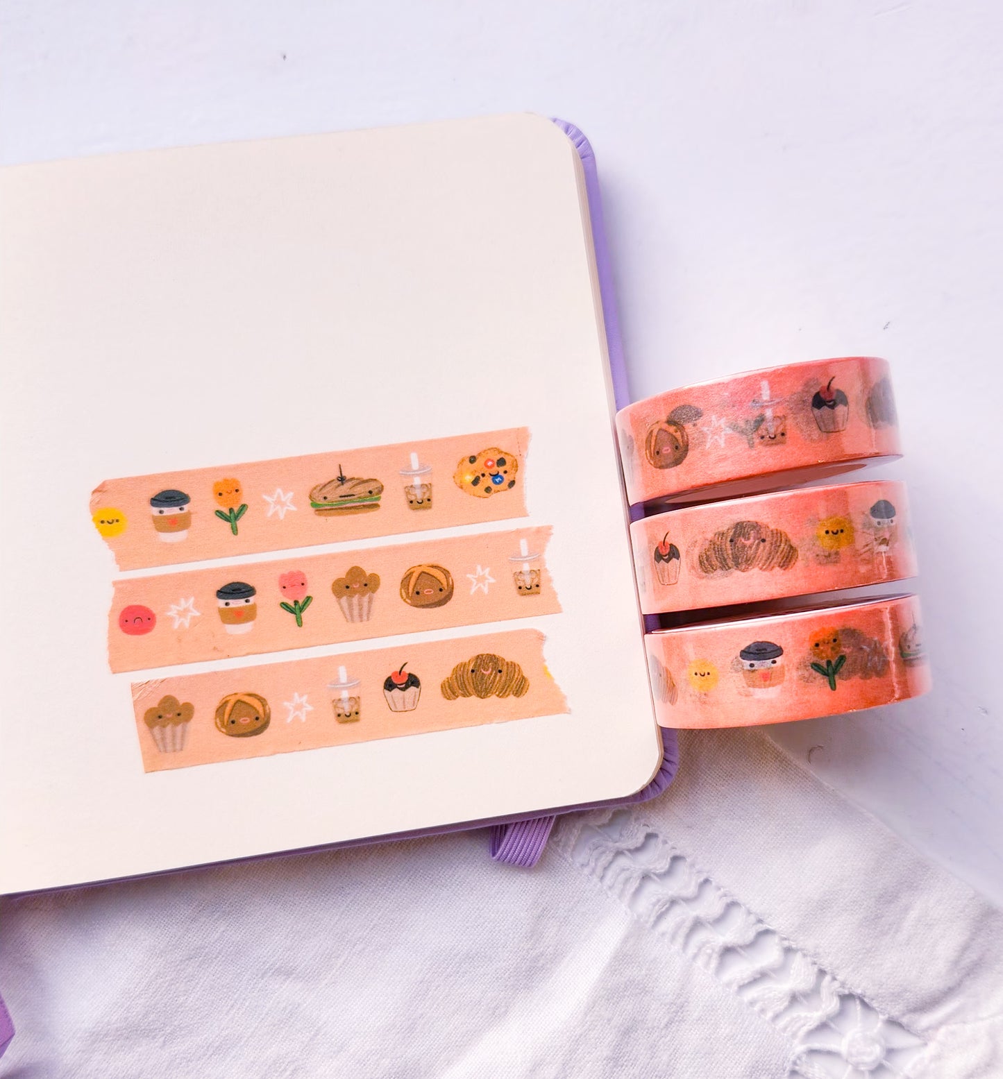 French Bakery Washi Tape - Pastries and Bread