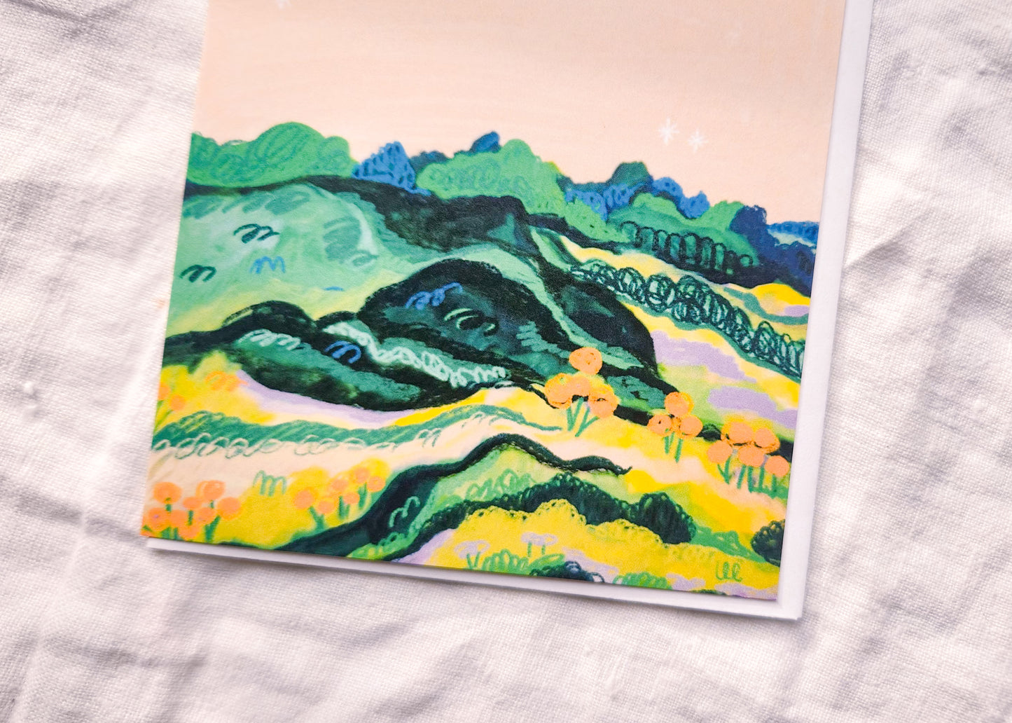 Just Because Greeting Card - Landscape Gouache Painting