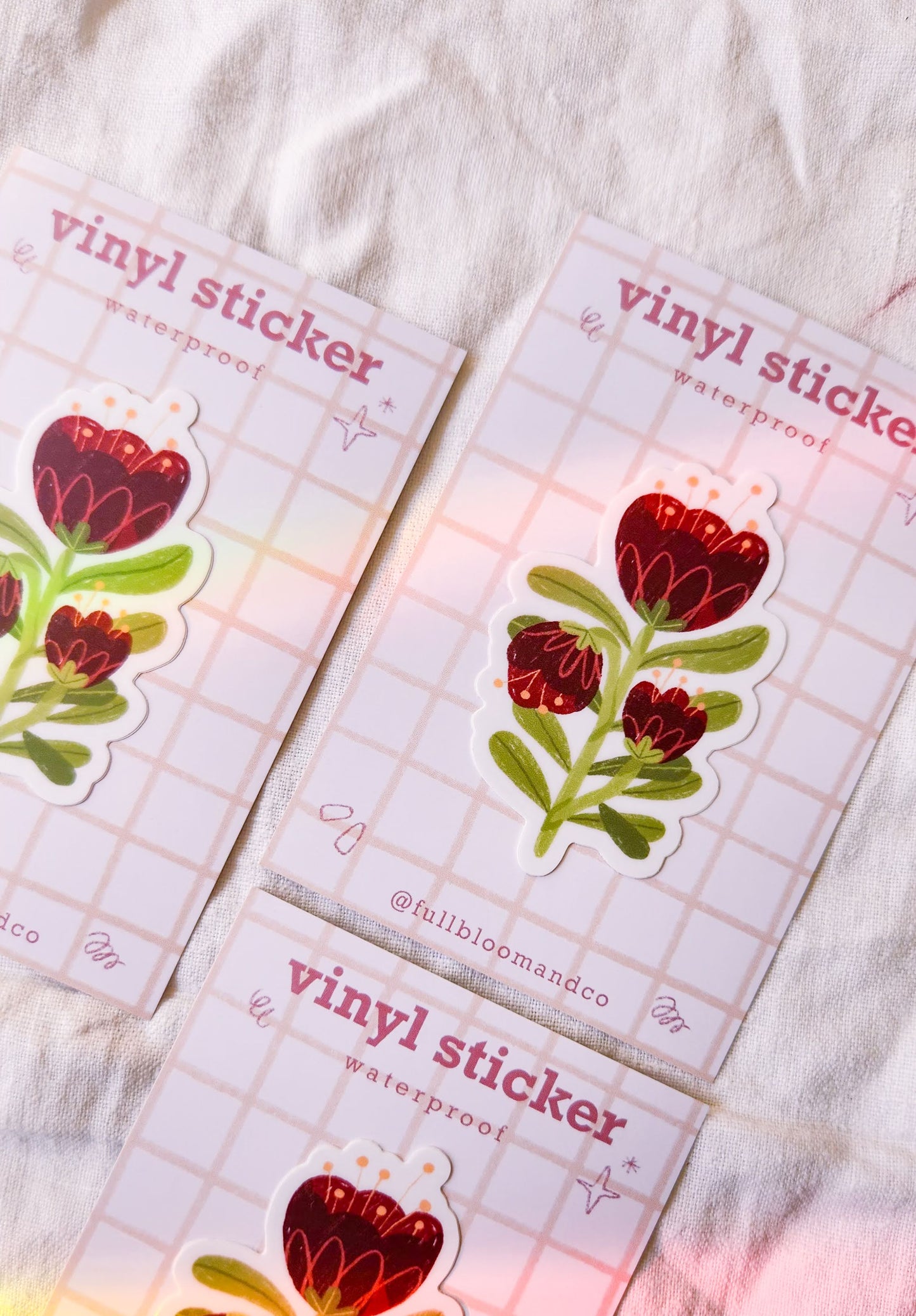 Blooming Poppy Vinyl Sticker