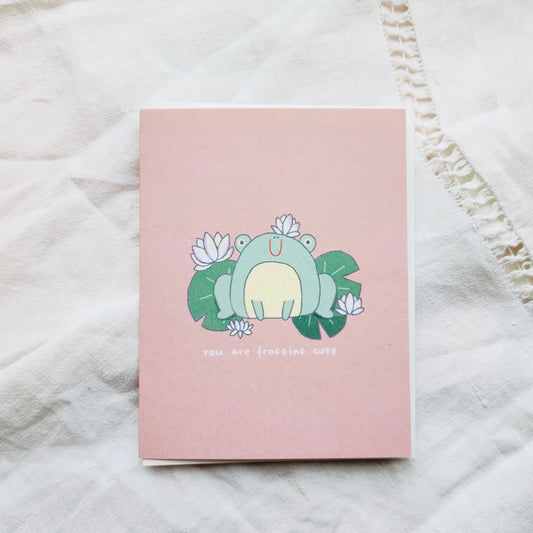 You Are Frogging Cute Pun Greeting Card