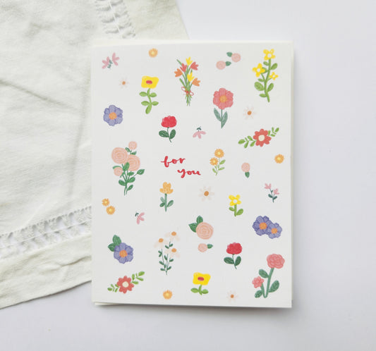 Tiny Flowers For You Greeting Card
