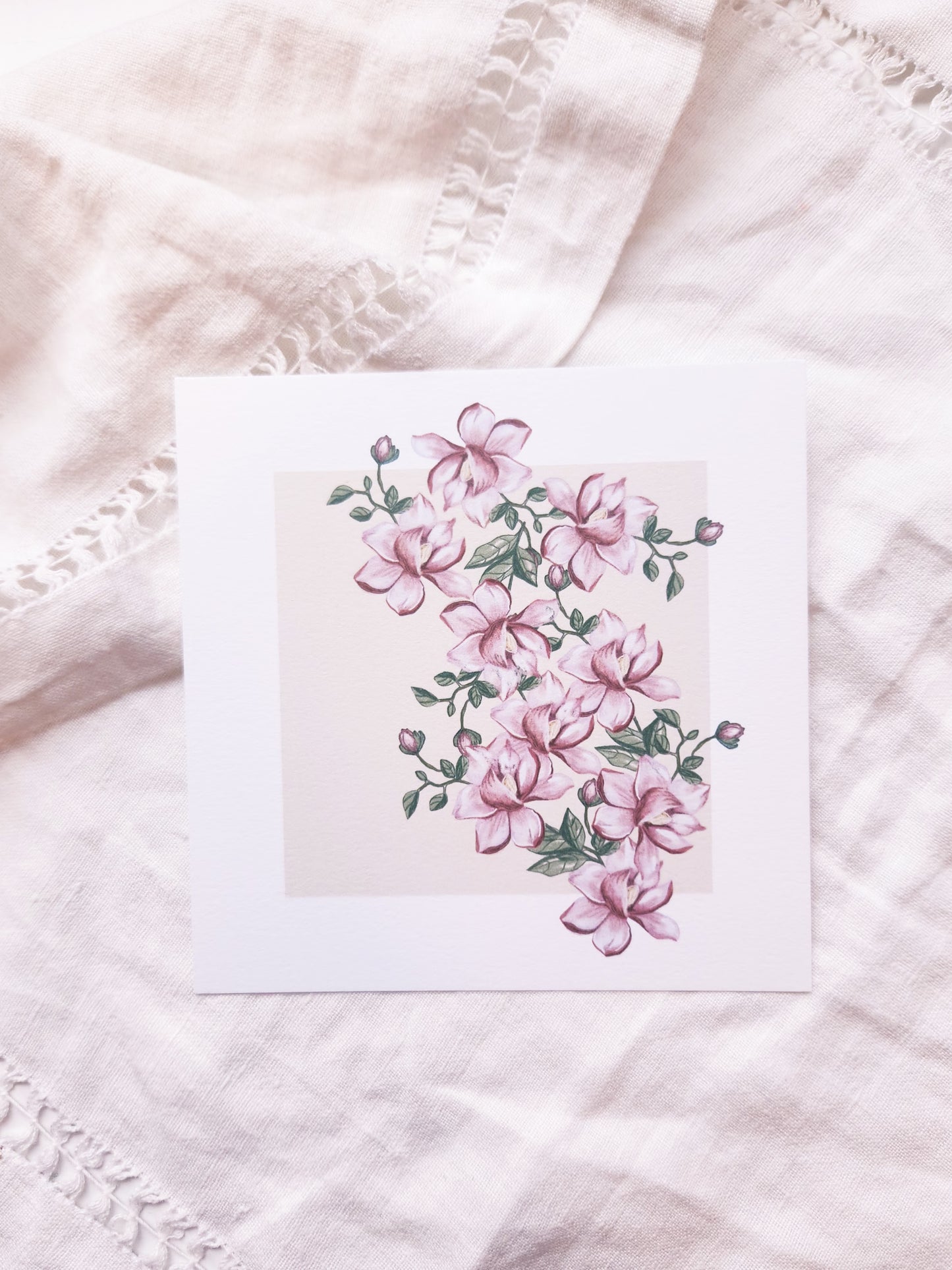 Blossoming Magnolias Small Art Print