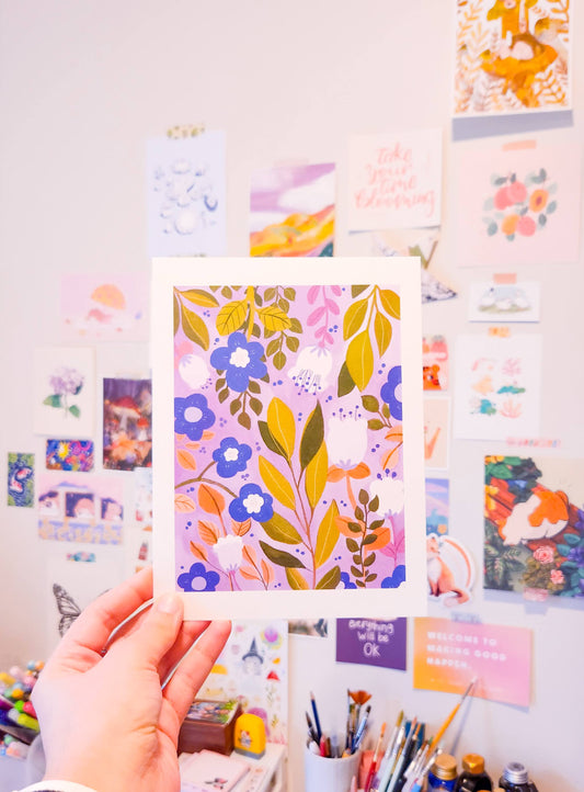 Purple Flowers Art Print