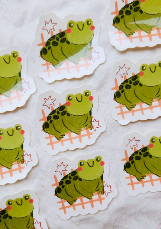 Jumpy Frog Vinyl Sticker