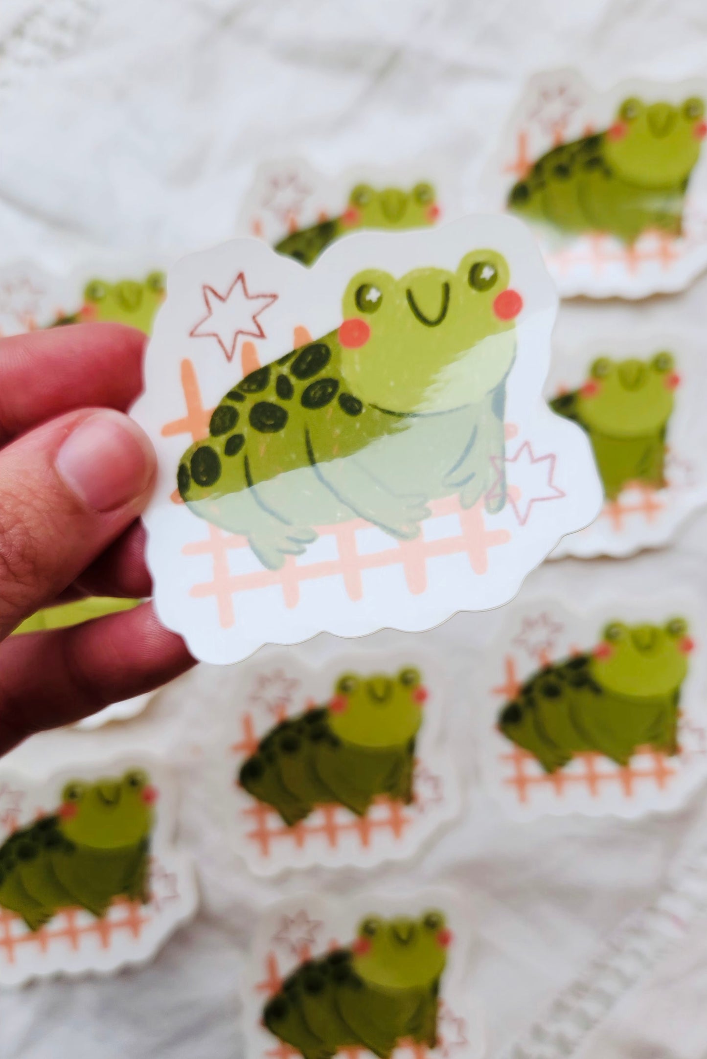 Jumpy Frog Vinyl Sticker