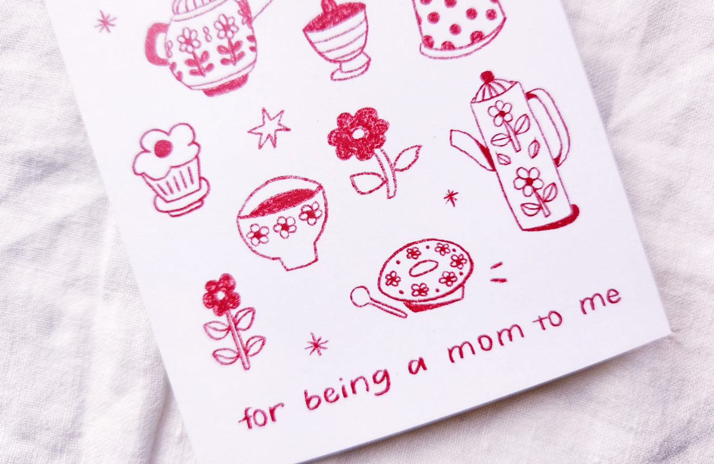 Thank You For Being a Mom to Me Mother's Day Greeting Card
