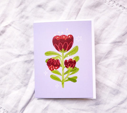 Blooming Red Tulip Mother's Day Greeting Card