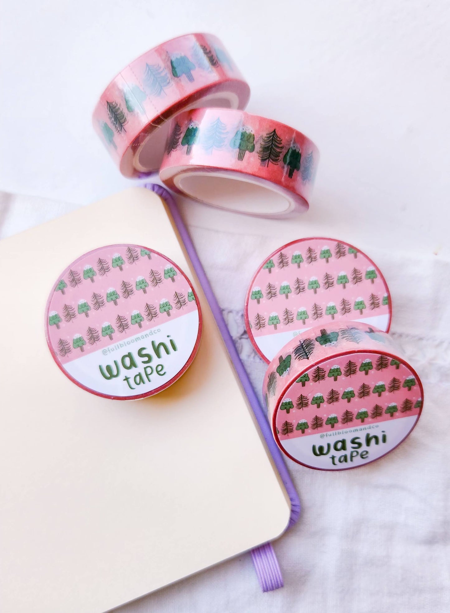 Pine Tree Washi Tape - Snowy Friends