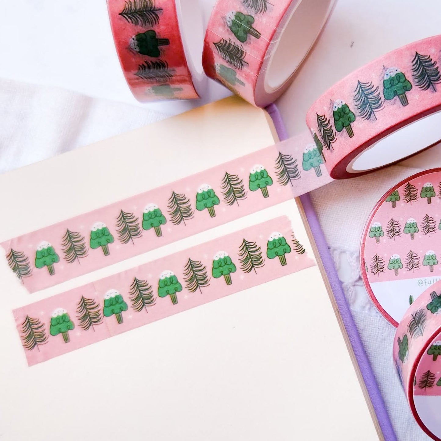 Pine Tree Washi Tape - Snowy Friends