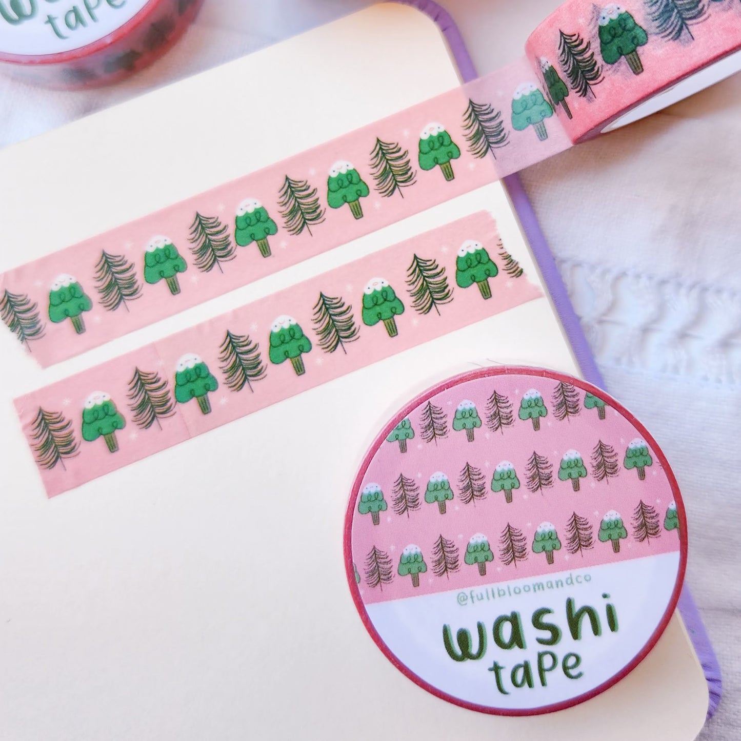 Pine Tree Washi Tape - Snowy Friends