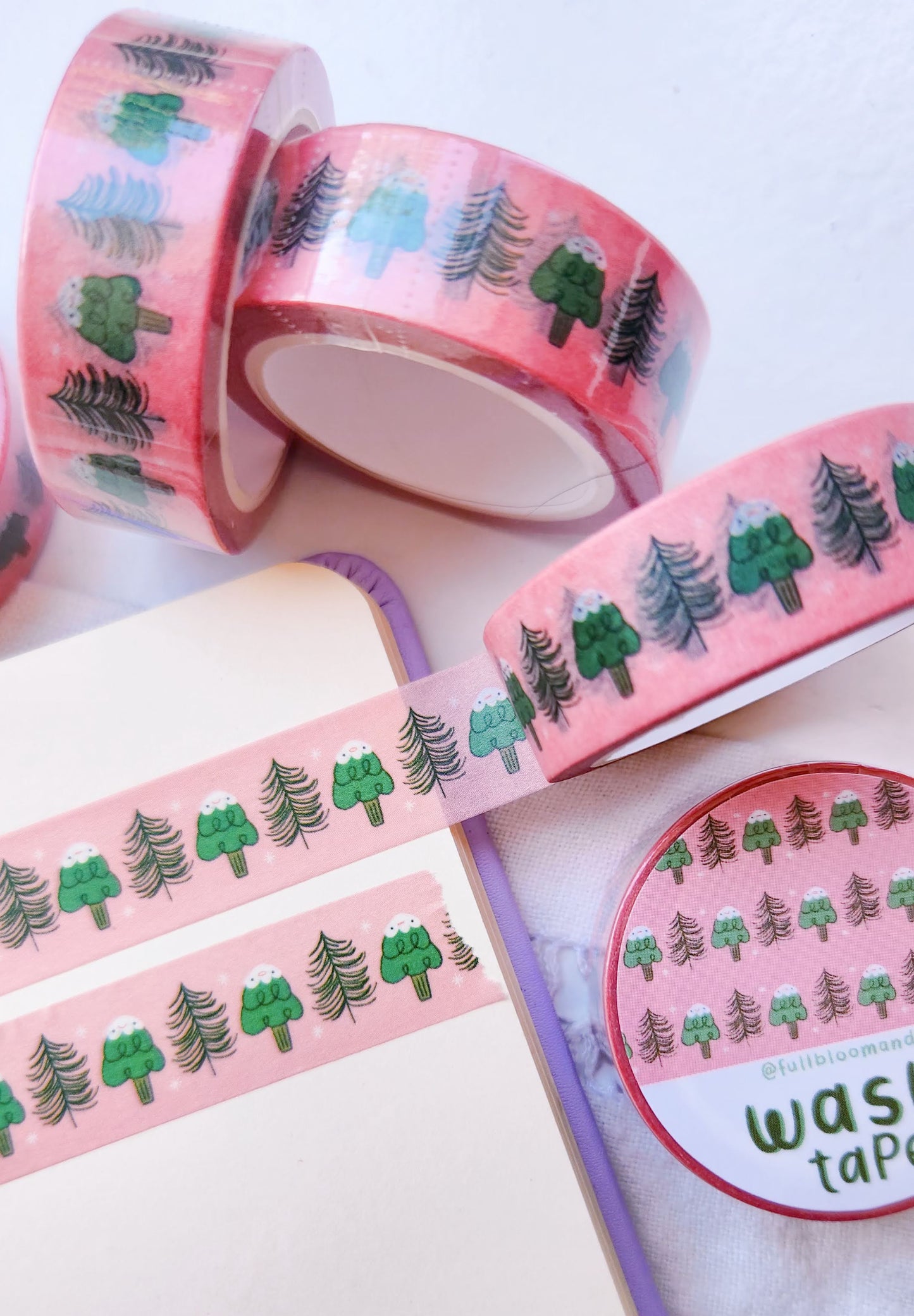 Pine Tree Washi Tape - Snowy Friends