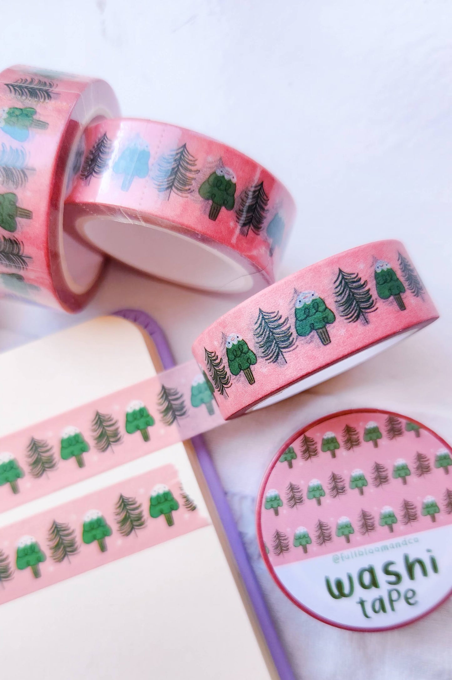 Pine Tree Washi Tape - Snowy Friends