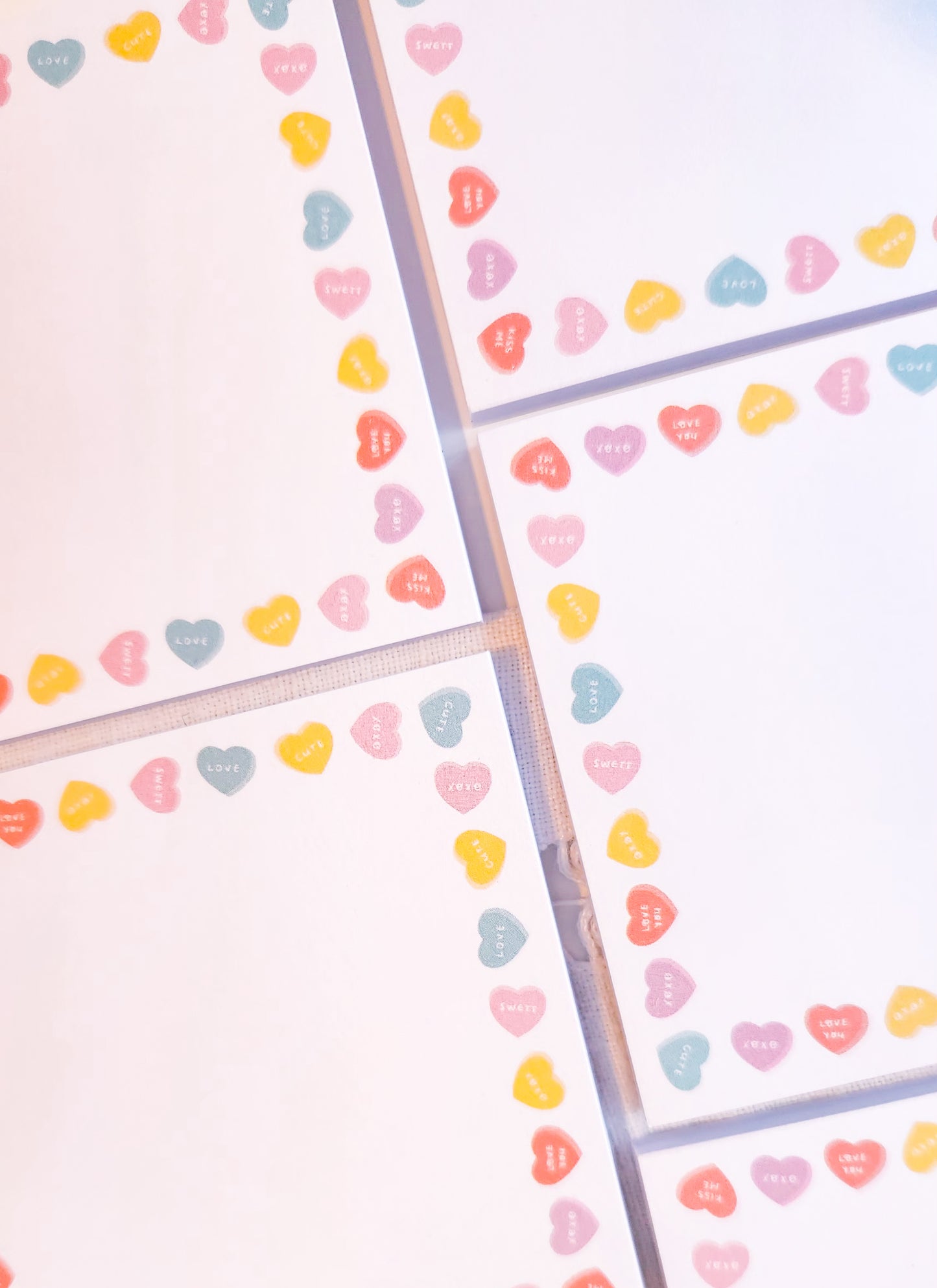 Candy Hearts Valentine's Day Memo Pad