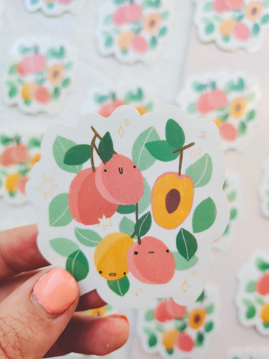 Peach Friends Vinyl Sticker