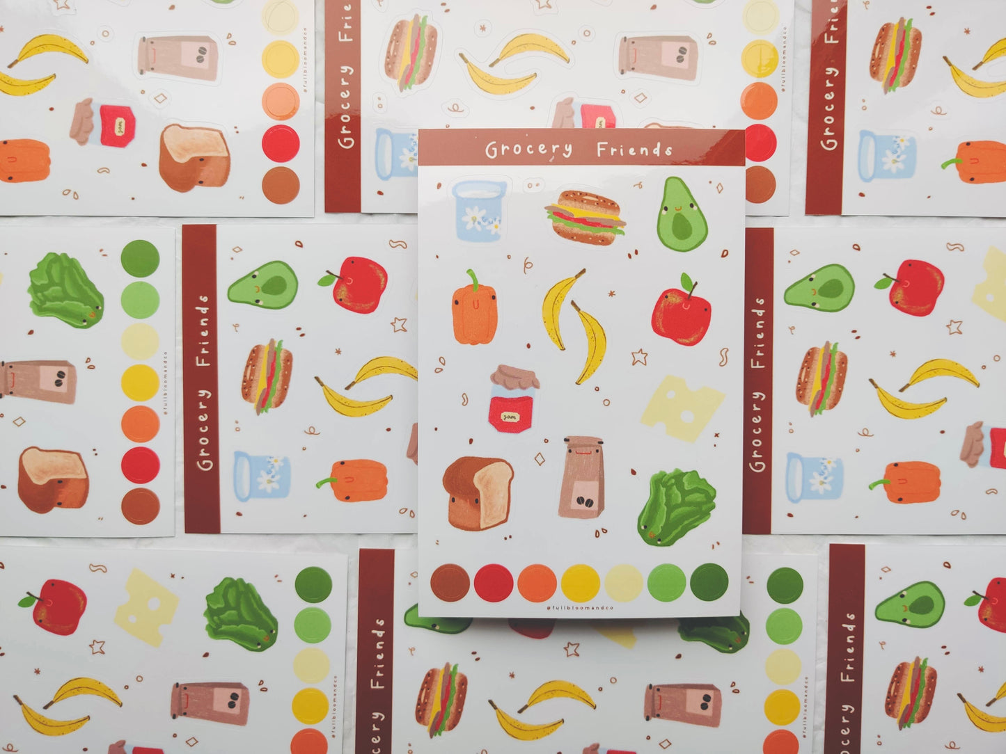 Grocery Friends Sticker Sheet